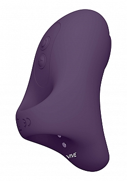 VIVE-HANA Rechargeable Pulse-Wave Silicone Finger Vibrator - Purple..