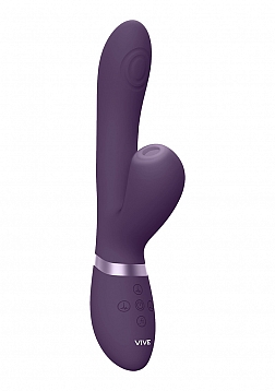 VIVE-HIDE Rechargeable Pulse & Airwave Technology Silicone Vibrator - Purple..