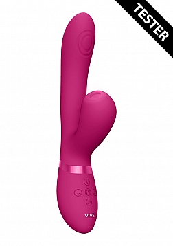 VIVE-HIDE Rechargeable Pulse & Airwave Technology Silicone Vibrator - Pink..