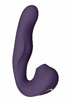 Zaki - Rechargeable Silicone Airwave - Pulse Wave - Vibrating G-Spot Vibrator - Purple..