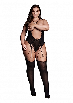 Elara VII - Bodystocking with Open Cups..