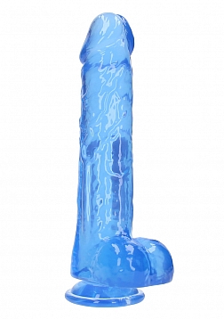 10" / 25.4 cm Realistic Dildo With Balls - Blue..