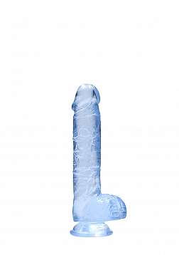 6" / 15 cm Realistic Dildo With Balls - Blue