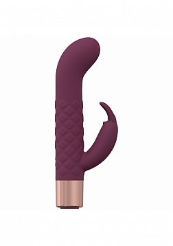 Devotion - 10 Speed Mini-Rabbit - Silicone - Rechargeable - Waterproof  Burgundy