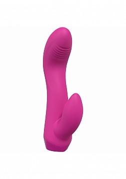 LoveLine - Serenity Wand - Dual Motor 10 Speed Rabbit - Silicone - Rechargeable - Waterproof - Pink