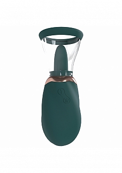 Pumped - Boost - Automatic - 13-Speed - Silicone - Rechargeable Vulva & Breast Pump - Forest Green