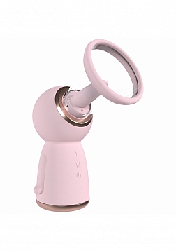 Pumped - Exquisite - Automatic - 13-Speed - Silicone - Rechargeable Vulva & Breast Pump - Pink