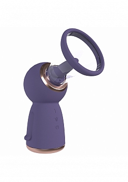 Pumped - Exquisite  - Automatic - 13-Speed - Silicone - Rechargeable Vulva & Breast Pump - Purple