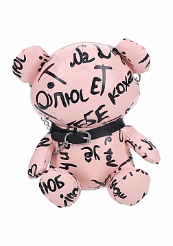 SLI - Bear Bag - Pleather Writing - Pink