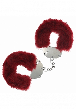 Ouch! - Heavy-duty Fluffy Handcuffs - Burgundy