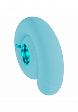 LoveLine - Gyre - Vibrating Swirl - 10 Speed - Silicone - Rechargeable - Waterproof - Blue