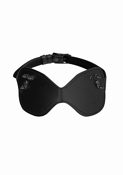 Large Eye Mask with Skulls & Spikes - Black..