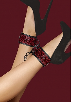 Ouch! - Luxury Ankle Cuffs - Burgundy..